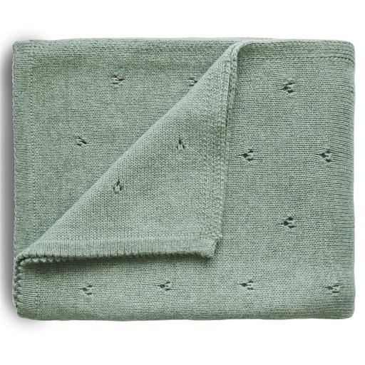 Blanket pointelle sage melange 