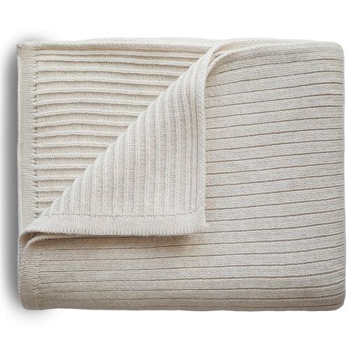 Blanket ribbed beige melange 