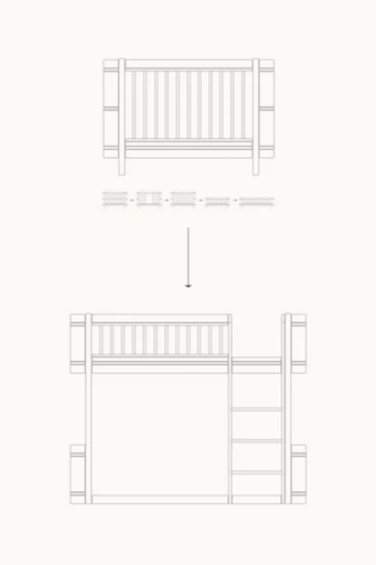 Conversion kit orig. day to loft white-oak