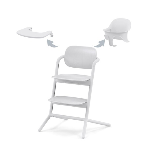 Dining chair lemo 3-in-1 all white 