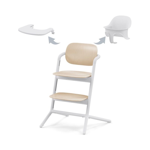 Chaise de salle à manger lemo 3-in-1 sand white 