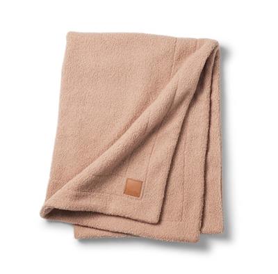 Couverture velours perle Elodie pink bouclé 
