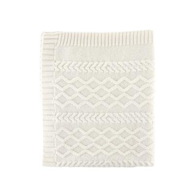 Blanket/shawl twisted cashmere ivoor 