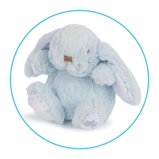 Lapin Augustin 12cm bleu ciel 
