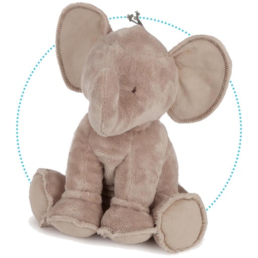 Eléphant Ferdinand 25cm taupe