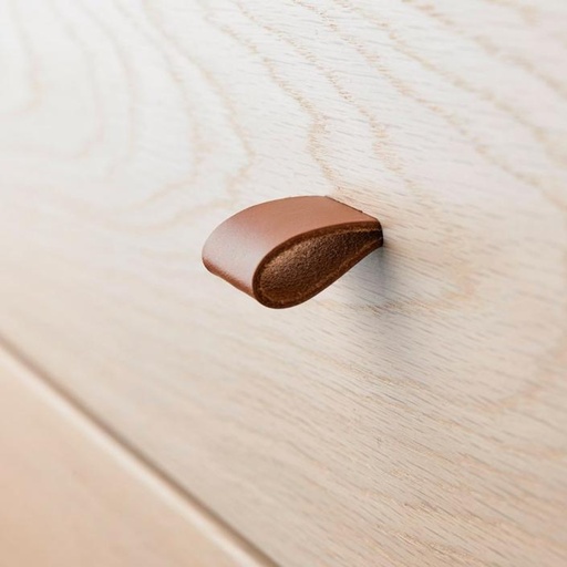 Leder handgrepen (6 stuks) voor commode brown 