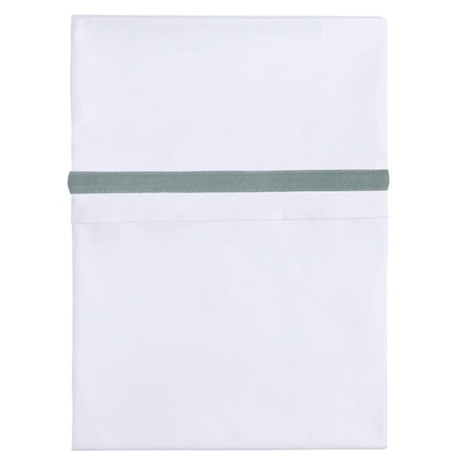 Crib sheet (colour woven piping) baby's only sea green 80X100