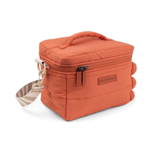 Lunch bag insulated, quilted Croco Done by Dee papaya 