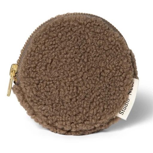 Portefeuille à gros grains teddy brown 