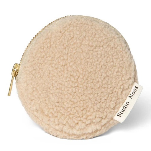 Portefeuille à gros grains teddy ecru 
