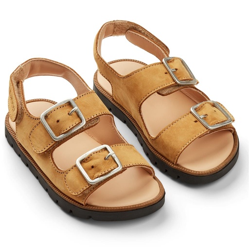 Sandaaltjes Nubuck golden caramel 