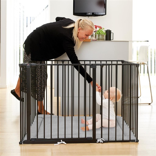 Safety gate Olaf (square) zwart 