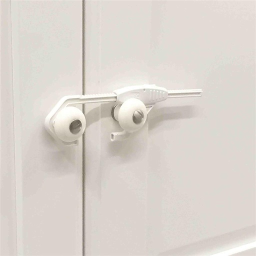 Lock double closet door  