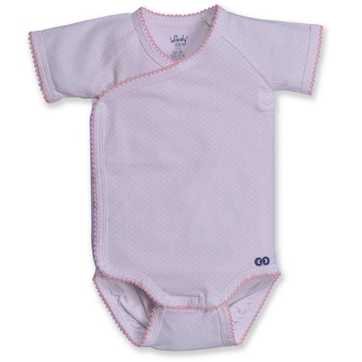 Body gekruist (duopack) roze dots 