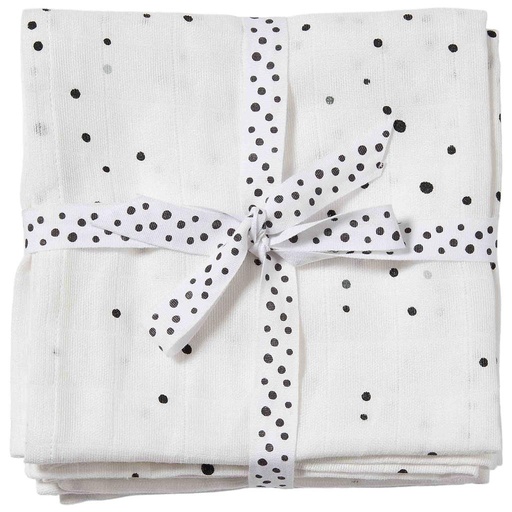 Tetradoeken (2-pack) dreamy dots white 