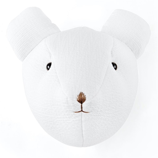 Trophée de l'ours Théophile cotton white 