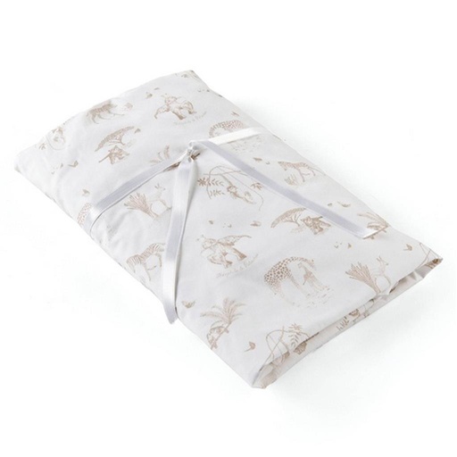 Fitted bed sheet (60x120cm) safari (camel print) 60X120