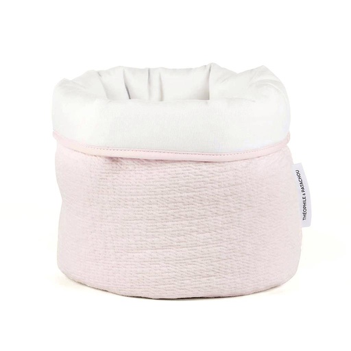 Panier à langer rond cotton pink 