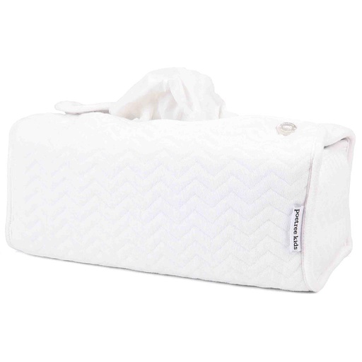Kleenex box cover chevron white 