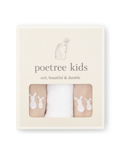 Chiffons Tetrad (3 pièces) camel - white 