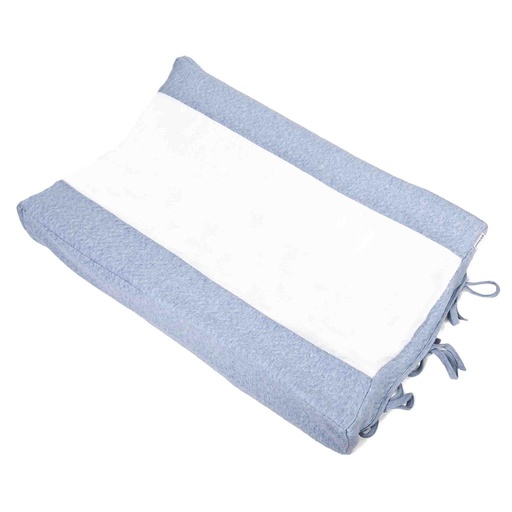 Housse de matelas à langer poetree kids chevron denim blue 