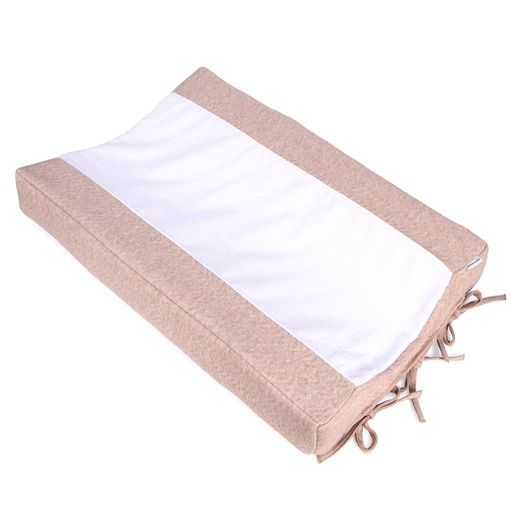 Housse de matelas à langer poetree kids chevron light camel 