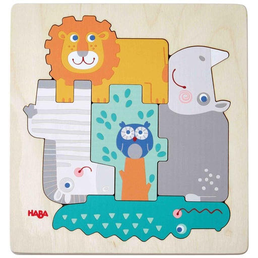 Wooden puzzle: beastly wild  