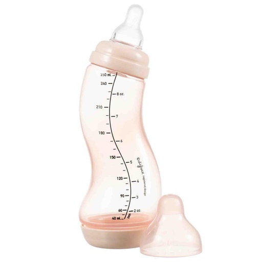 Zuigfles S-vorm (250ml, natural) blossom 