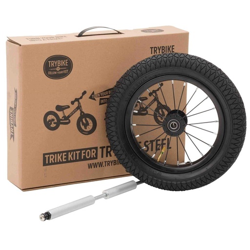 Trike Kit met zwarte banden – van loopfiets naar driewieler  