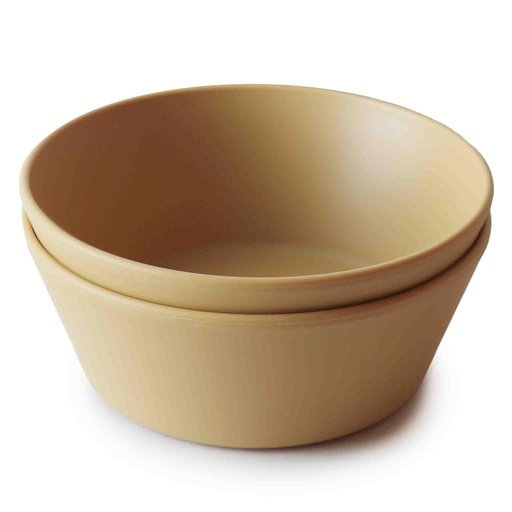 Bowl round (2 pieces) mosterd 