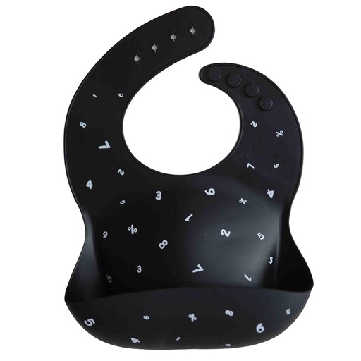 Impression du bavoir black numbers 