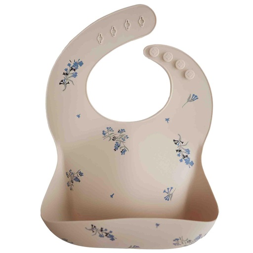 Bib print lilac flowers 