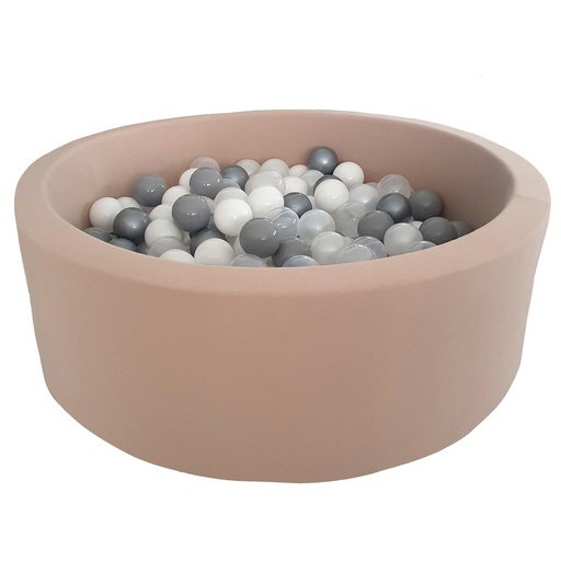 *Ballenbad (rond, 90x40, incl. 200 ballen) beige 