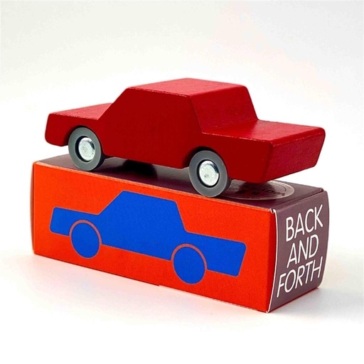 Wooden car (back and forth) red 