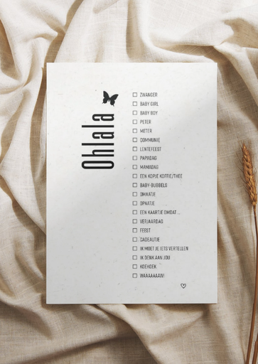 Carte de vœux ohlala (black) 