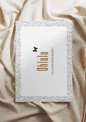 Carte de vœux ohlala meter worden (brown) 