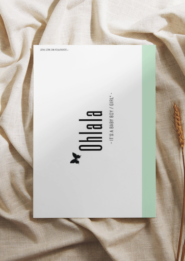 Carte de vœux ohlala baby (mint) 