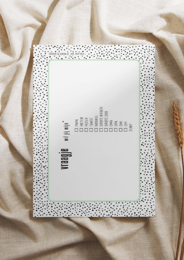 Carte de vœux vraagje (mint) 