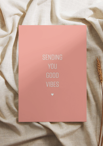 Carte de vœux pink good vibes 
