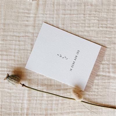 Greeting card ik denk aan jou (wood) 