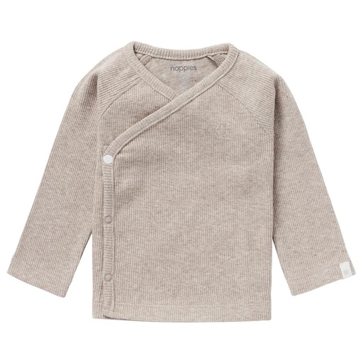 Chevauchement de t-shirts Nanyuki taupe melange 