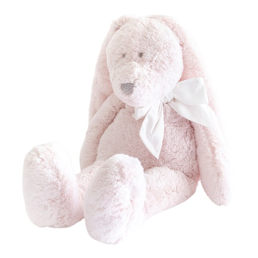 Peluche lapin Flore avec noeud blanc (32cm) roze 