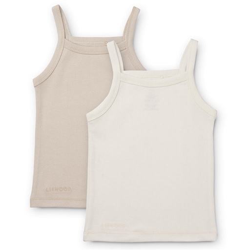 Singlet Naomi (2-pack) creme de la creme sandy mix 