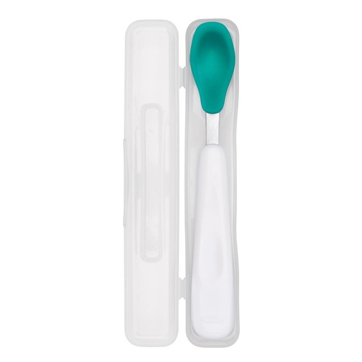 Voedingslepel reisset teal (turqoise) 