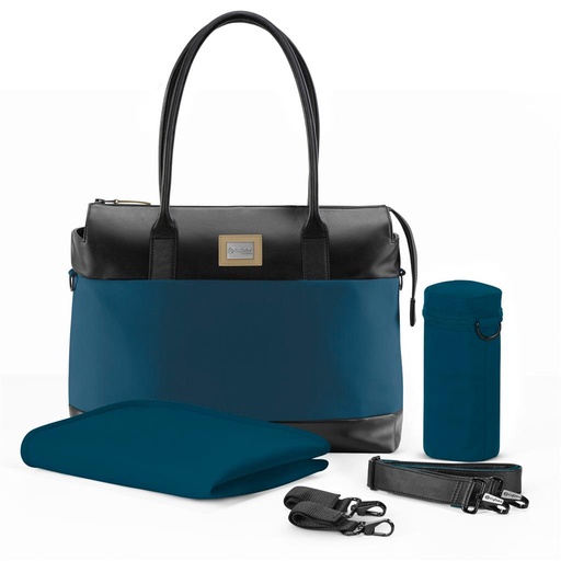 Changing bag platinum tote bag mountain blue (turquoise) 