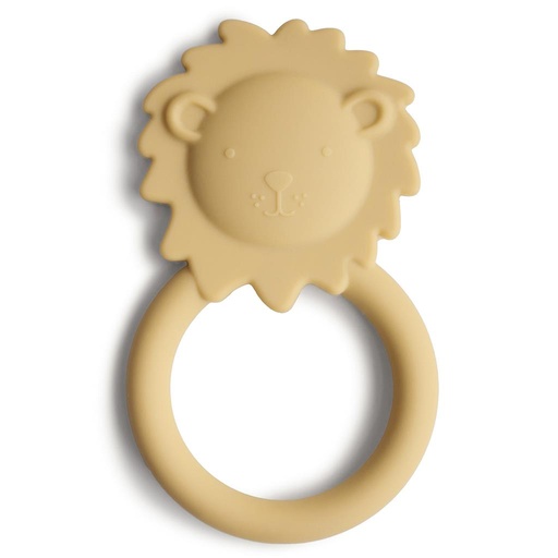 Anneau de dentition Lion soft yellow 