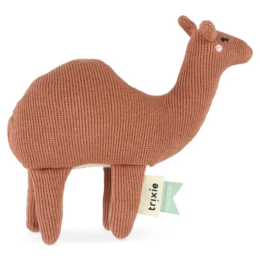 Knijpspeeltje gebreid camel 
