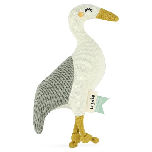 Pinch toy knitted heron 