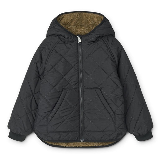 Jas Jackson omkeerbaar khaki black mix