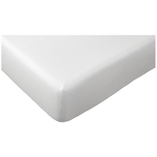 Fitted sheet satin white 